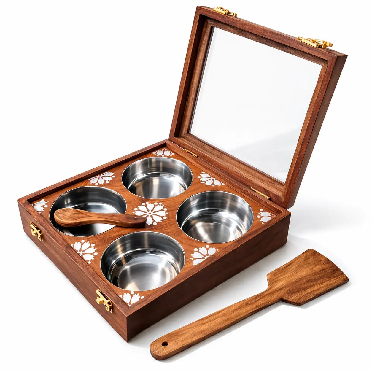 Wooden Box with 1 Dosa /Spatula
