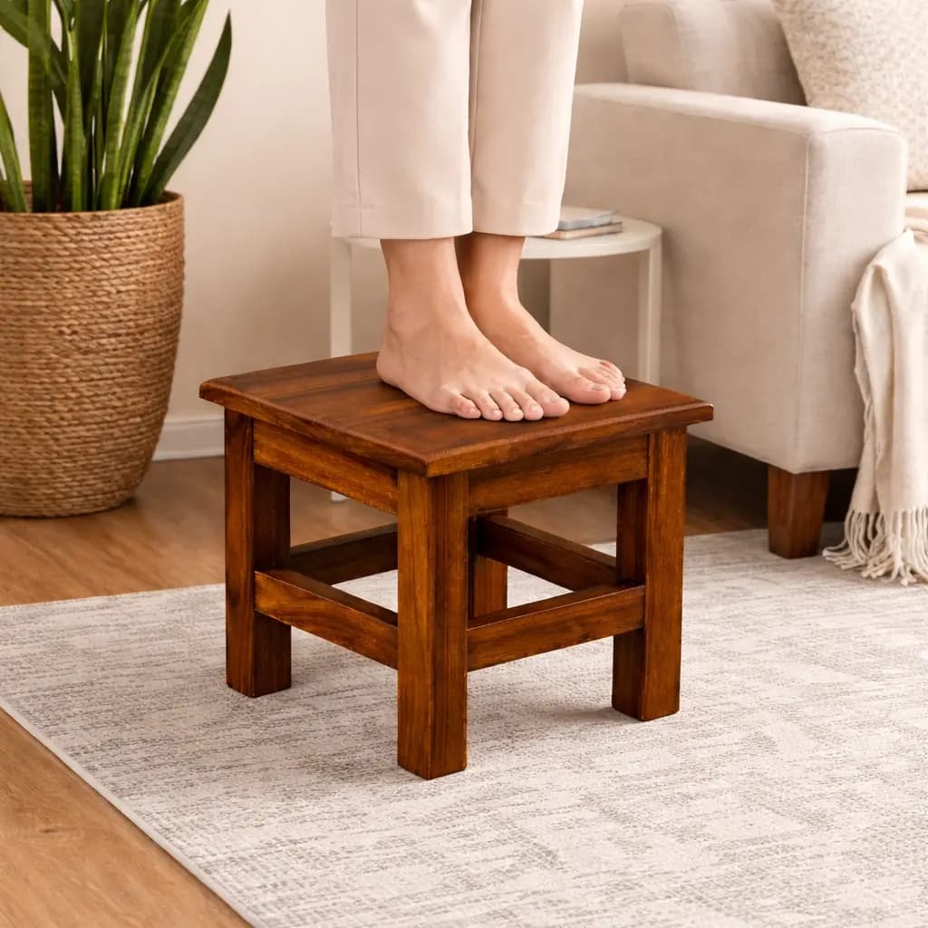 Premium Wooden Stool for Your Home – Heavy Load Capacity, Durable & Stylish