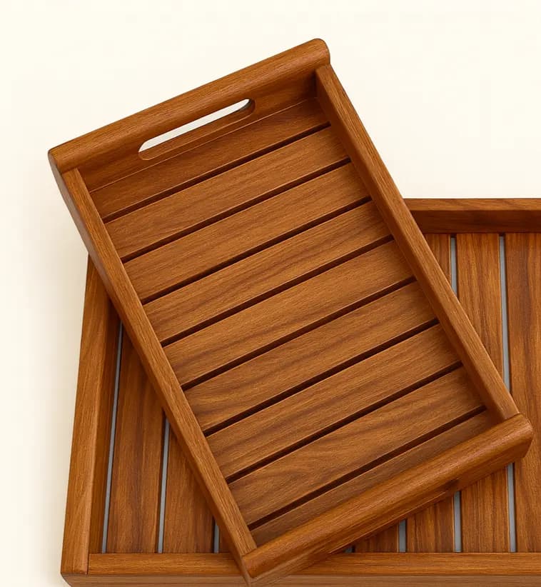 Wooden 2 Tray comboo with premium look