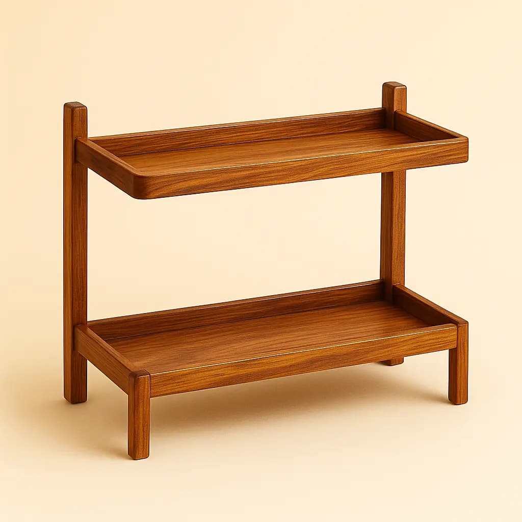 Wooden Kitchen 2-Tier Rack