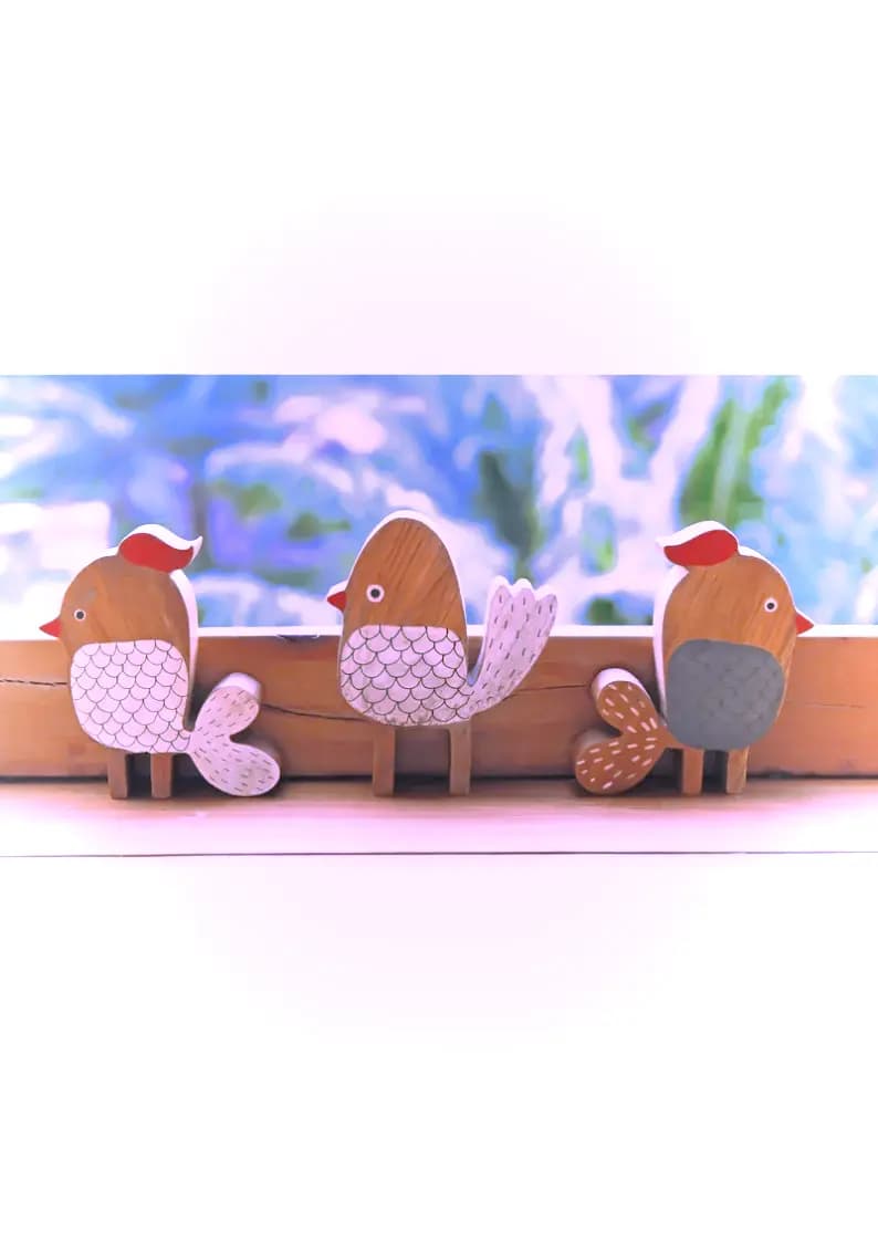 Wooden 3 set brids