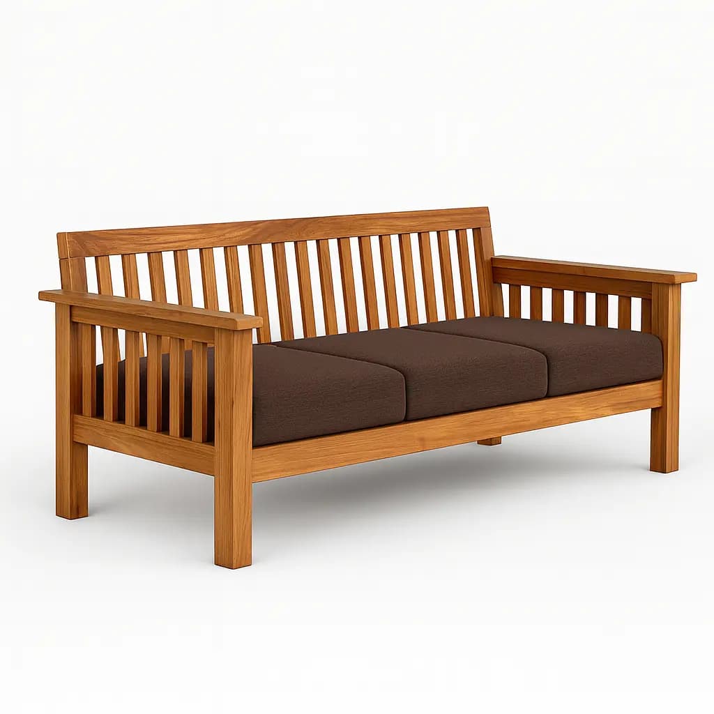 wooden sofa